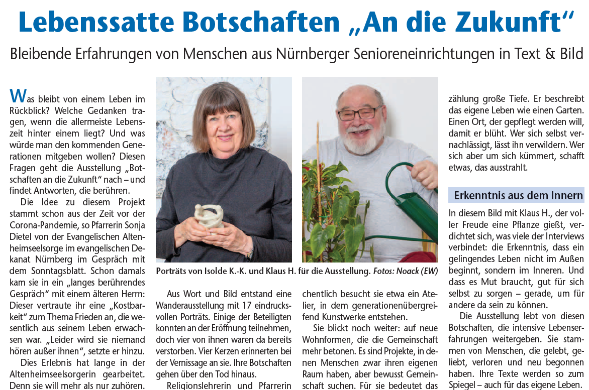 Ausstellung Botschaften für die Zukunft